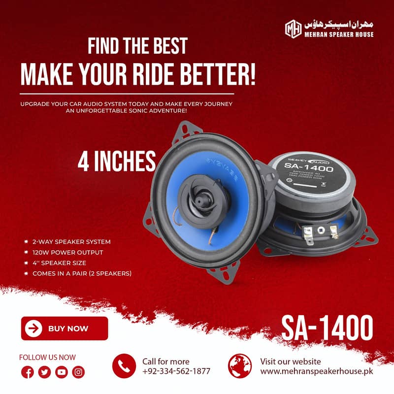 Car Rear Speakers Dashboard Speakers Side Speakers, Sub woofers 6