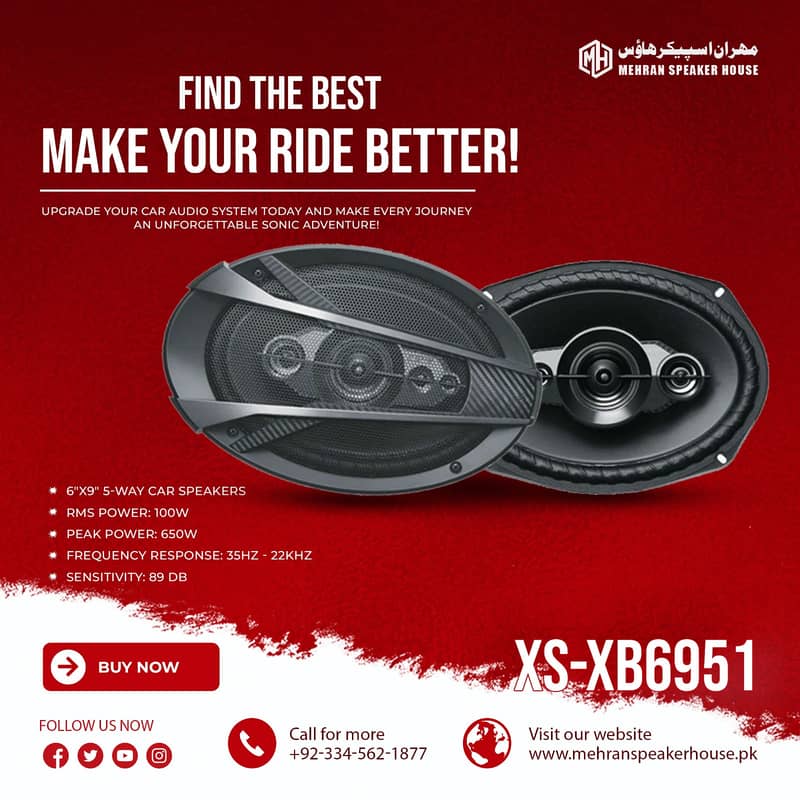 Car Rear Speakers Dashboard Speakers Side Speakers, Sub woofers 12