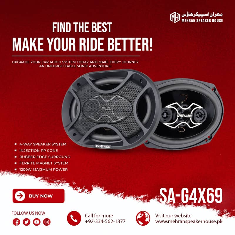 Car Rear Speakers Dashboard Speakers Side Speakers, Sub woofers 15