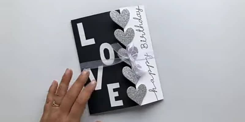 Elegant Handmade LOVE Greeting Card - 0