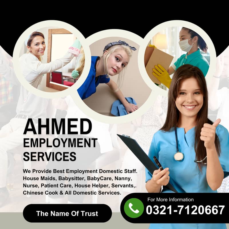 Nurse , Patient Care, Nanny , Attendane , Maids , Cook , Chef , Driver 9