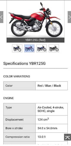 Yamaha YBR G Imported 2018