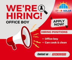 NEED OFFICE BOY