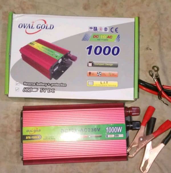 Inverter 1000W 12 volt DC to 220 volt ac 0