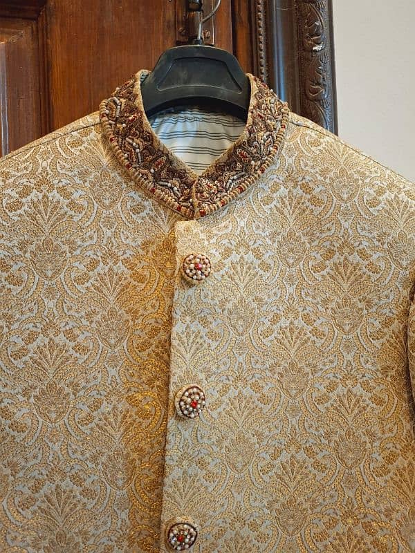 groom sherwani khulha and khussa wedding set 7