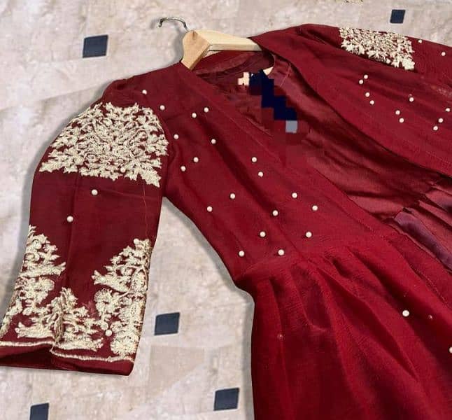 3 pcs women's stitched shamoz silk Embroidered mix suit 1