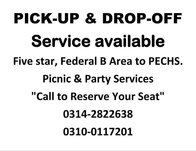 Pick-up & Drop-up service 0