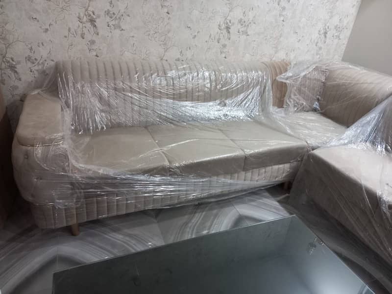 L shaped 7 seater sofa set 100% new 1