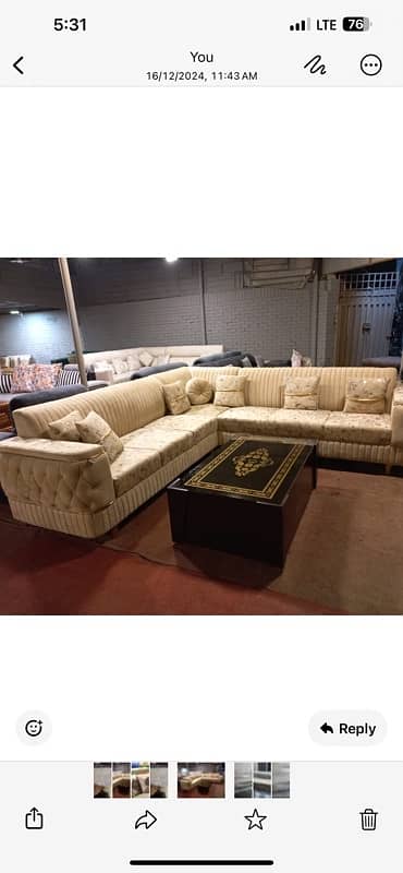 L shaped 7 seater sofa set 100% new 2