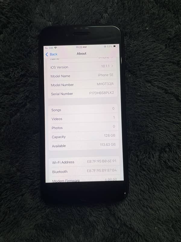 IPhone SE 2020 128GB PTA Approved 5