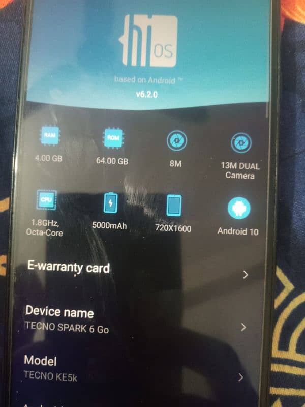 Spark 6 GO 4GB 64GB Only Set PTA Approved 0