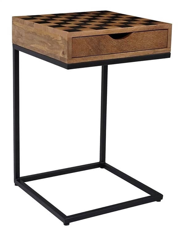 C Table checkerboard side table 0