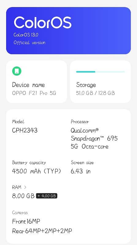 OPPO F21 PRO 5G 5
