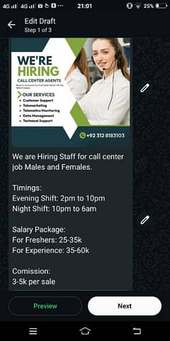 Call Center Staff Required Males and Females