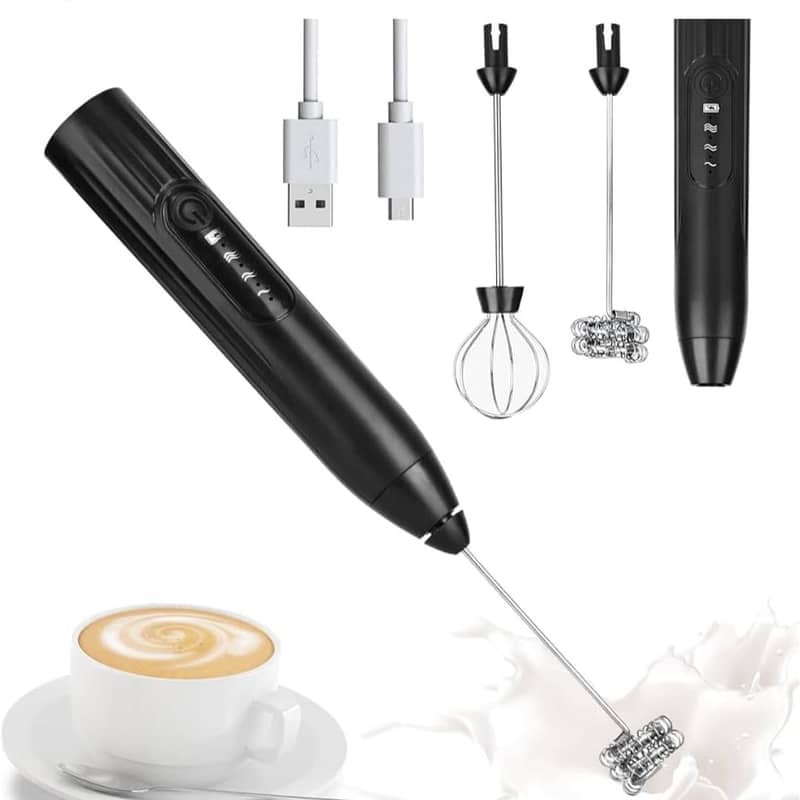 Electric Coffee Mixer Rechargeable Frother 3Speed Adjustable Blender 3