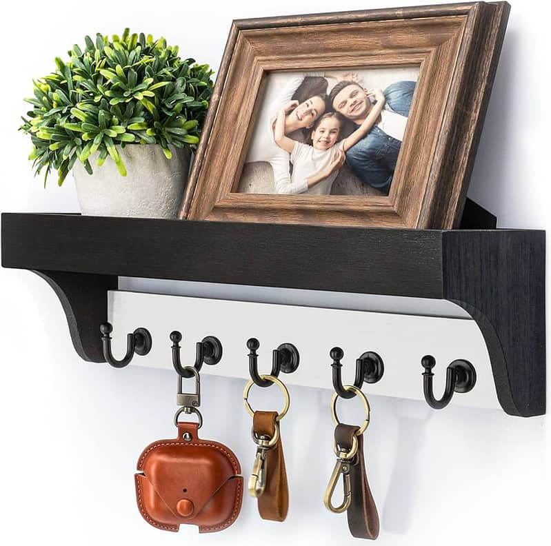 Key Holder - Wooden Key Chain Rack - Key Chain Holder - Wall Storage 8