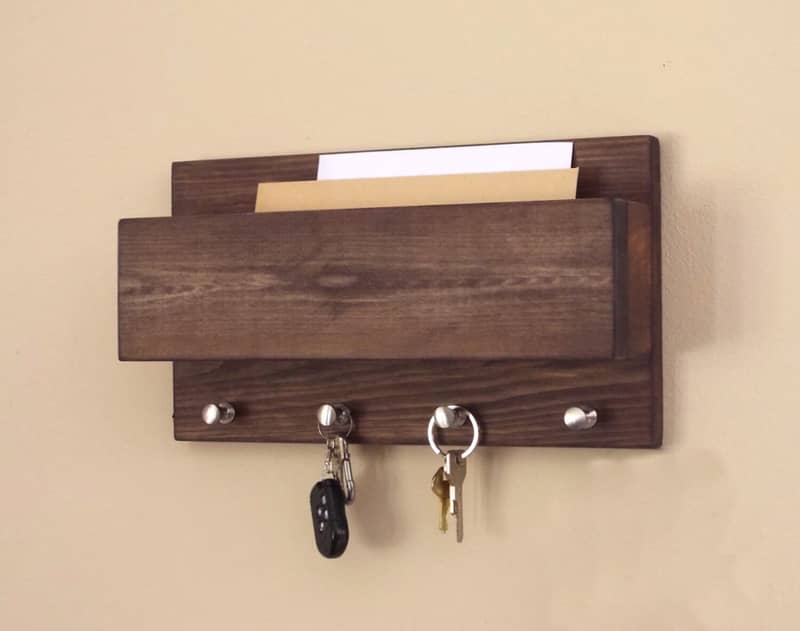 Key Holder - Wooden Key Chain Rack - Key Chain Holder - Wall Storage 9