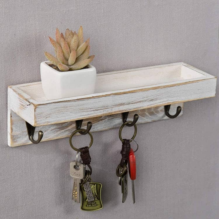 Key Holder - Wooden Key Chain Rack - Key Chain Holder - Wall Storage 16