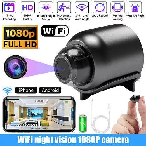 WiFi Pocket Camera 1080p HD Video Audio Recorder IR, Motion Detection 1