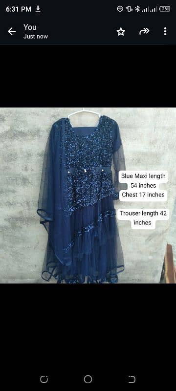 3 Pc Maxi Blue and Maroon 0