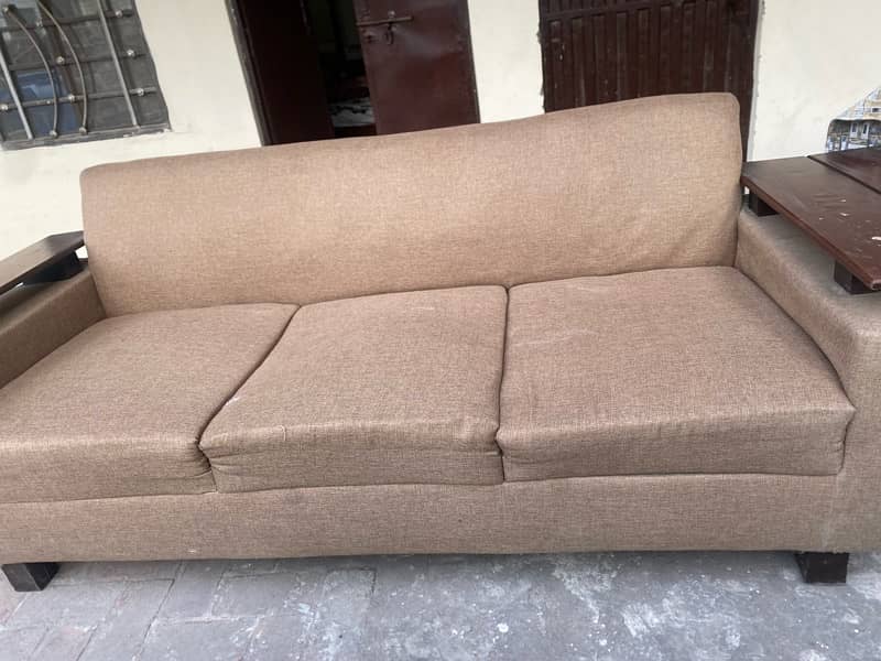 6-Seater Brown Sofa Set. 3