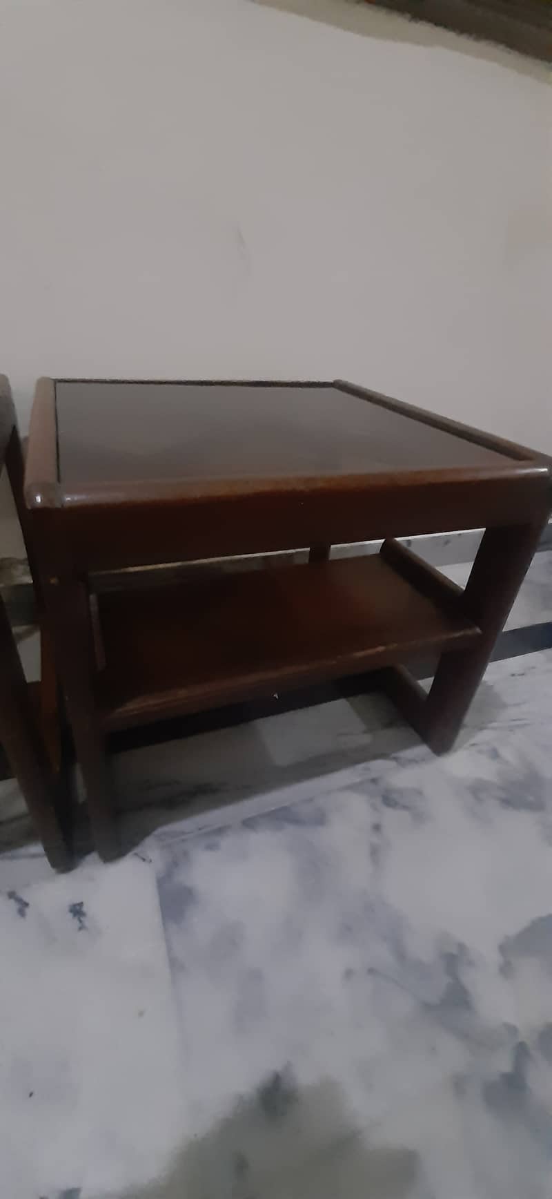 Solid wood center table set for sale 7