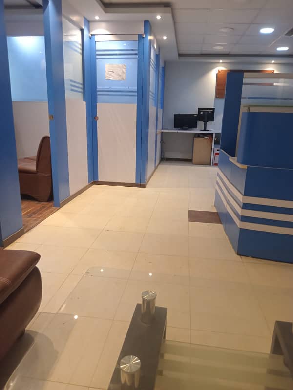 main shahrah e faisal near Nurserrt Bridge 1700 sq ft Furnished office 3