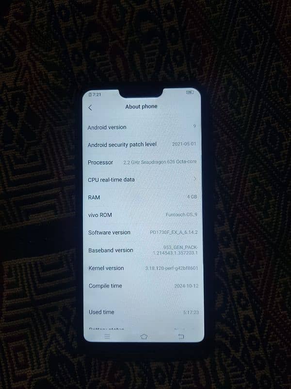 vivo v9 4/64gb original with box good condition 1