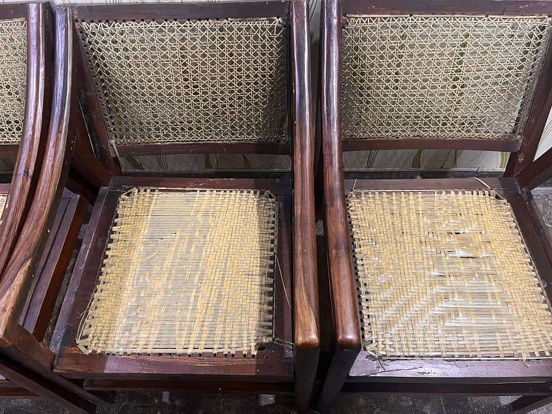 4 Wooden chairs set 3