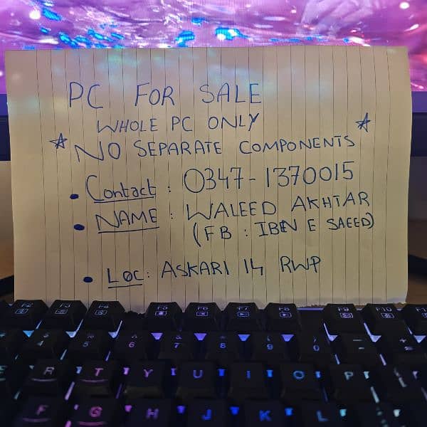 Gaming PC For Sale | Ryzen 5600x + 16 GB RAM + Nvidia 3060ti (8 gb ) 3