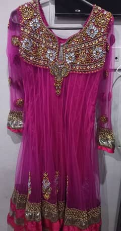 extremely beautiful pink maximum gher frock