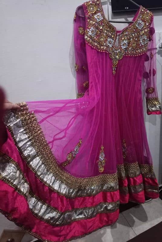 extremely beautiful pink maximum gher frock 1