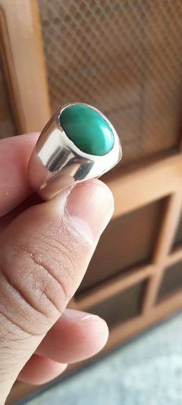 Natural Irani Hussaini Feroza Stone Ring 1