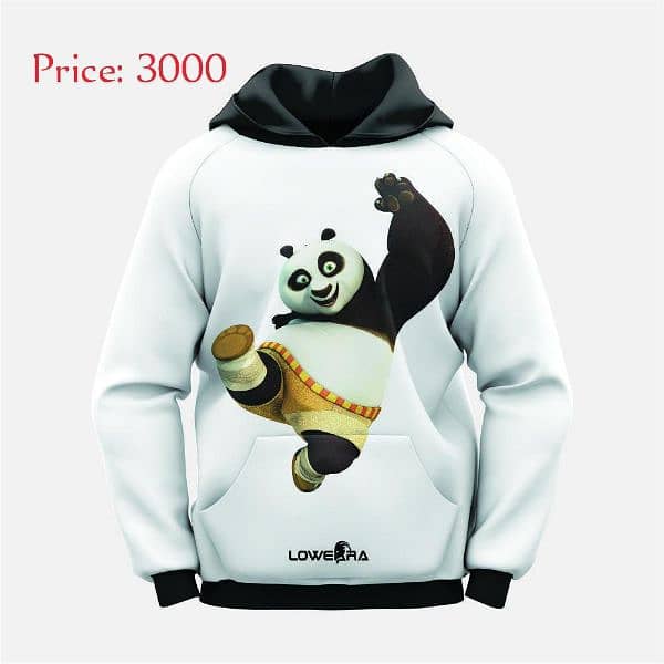 Fleece printed hoodie 2