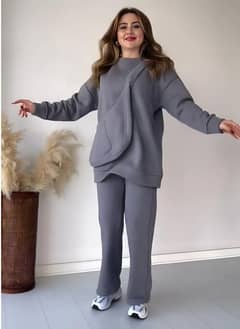 Gozy grey sweatshirt track suit 2 PC set