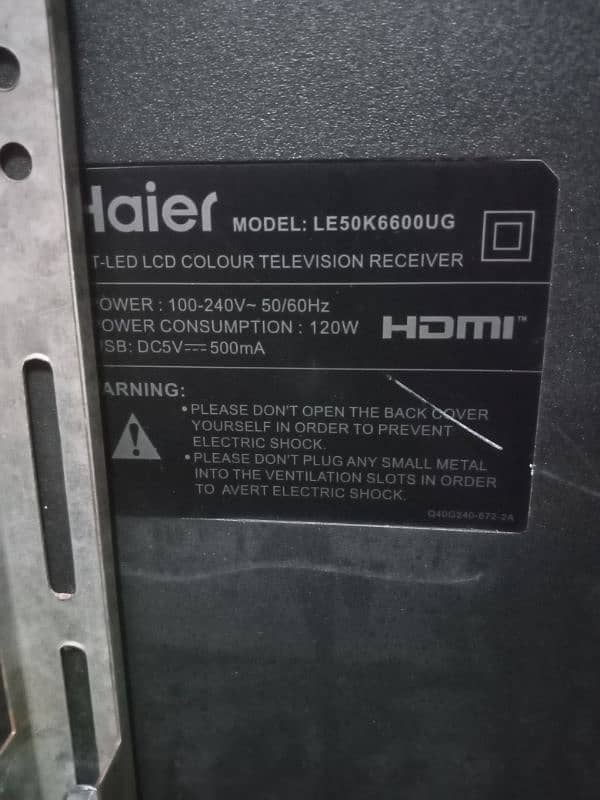 haier led 50 inch model LE50K6600UG good condition 2