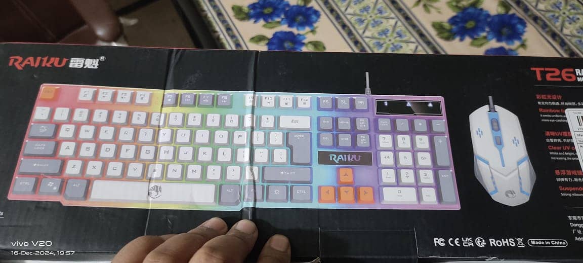 RAIKU T26 Wired 104 Keys Membrane Keyboard And Mouse Suit 7