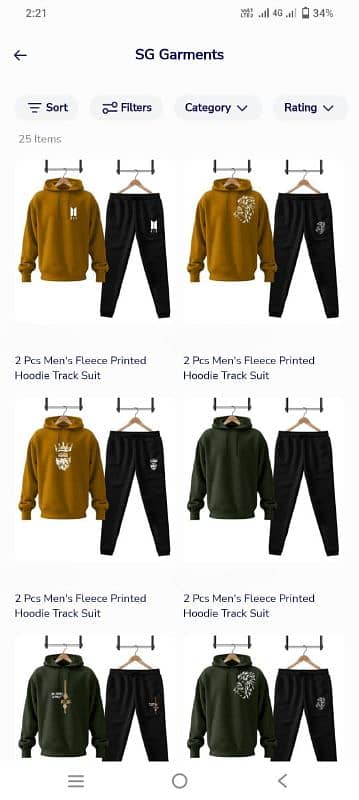 Men Fleece Printed Hoodie Track Suit | Men Track Suit 3