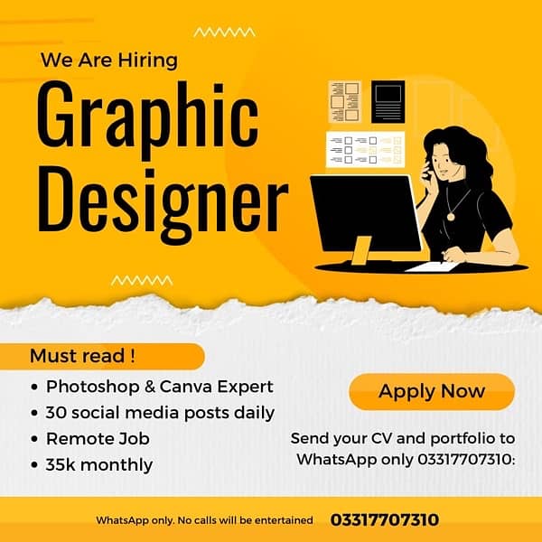 We are hiring graphic designer. 0