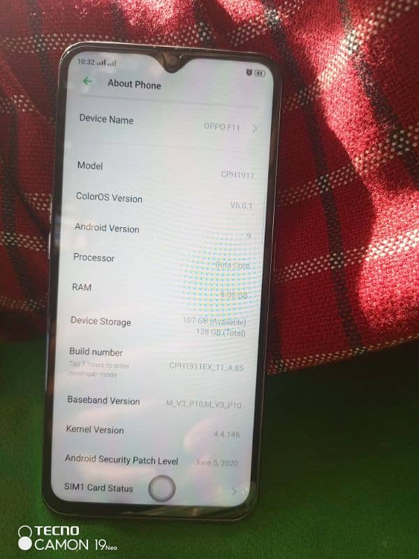 oppo f11 6 128 gb sale and exchnge 5
