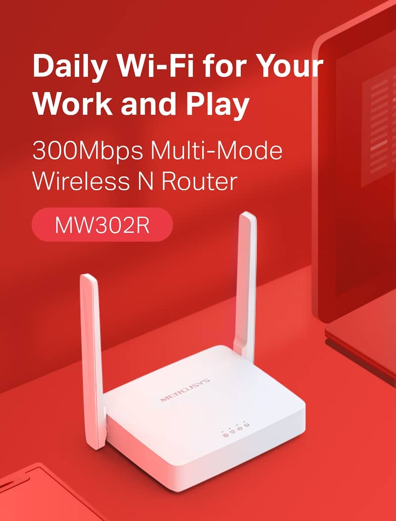 Mercusys 300Mbps Multi-Mode Wireless N Router. 6