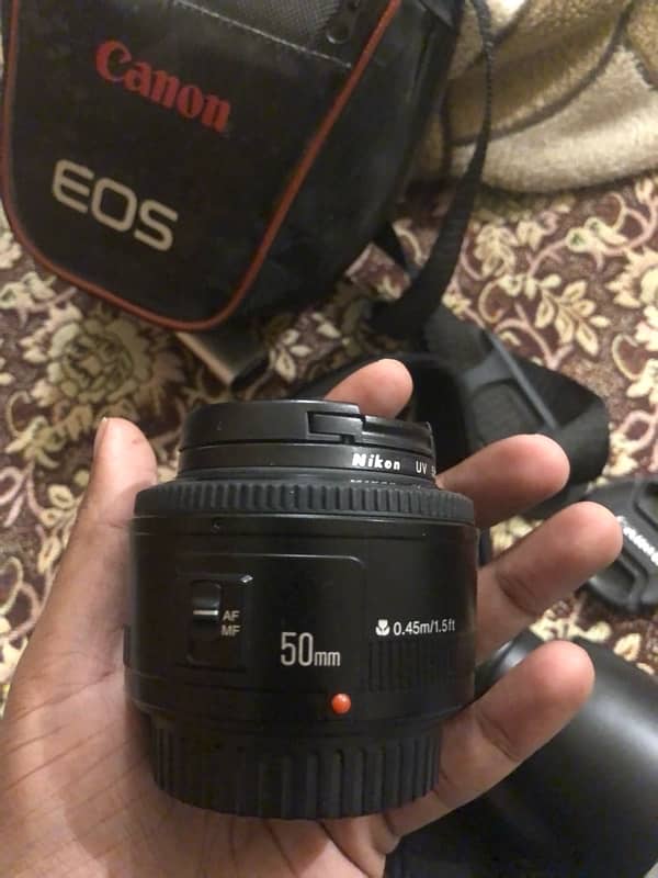 Canon 1300D DSLR with 18-55mm AF Lens & Yongnuo 50mm AF Lens 8