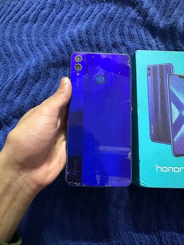 honor 8x with box 4/64gb blue 1