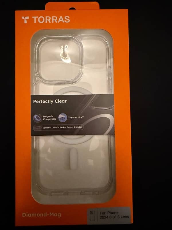 Torras Diamond Mag iPhone 16 Pro Clear case 2