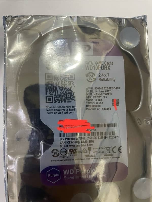 3 TB Hard Drive WD Purple 0