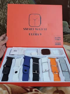 touch smart watch with 7 straps