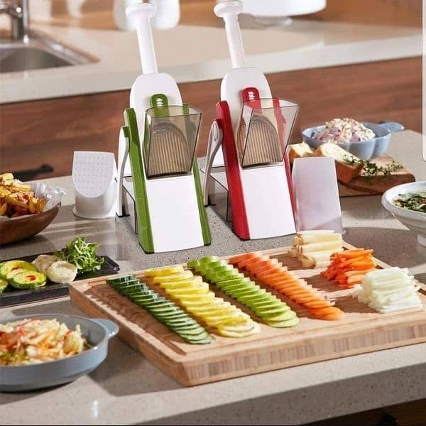 stainless steel vegetable cutter. . versatile and compact kitchen tool 5