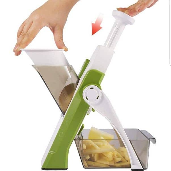 stainless steel vegetable cutter. . versatile and compact kitchen tool 6