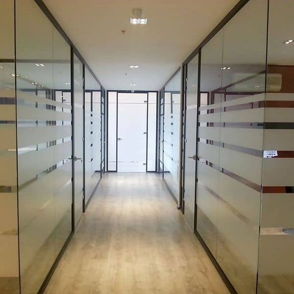 GLASS PARTITION AND OFFICE CABIN 6