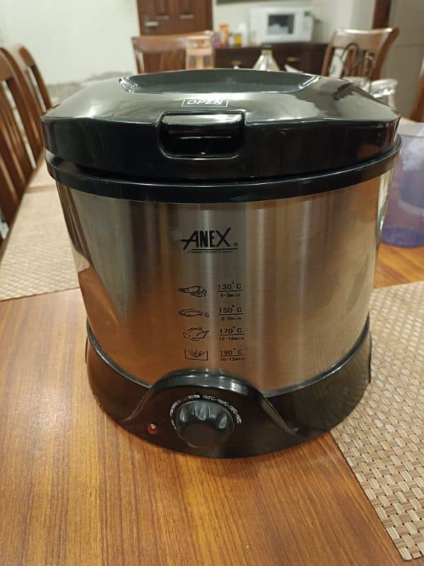 Anex deep fryer. , and Hand blender/chopper/beater 1